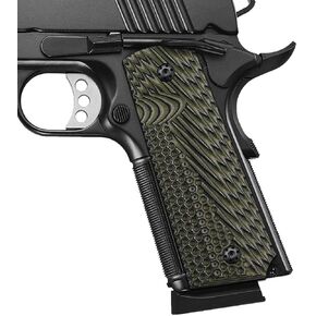 Cool Hand 1911 Grips Full Size, G10 Commander, Black Gun Grips Screws Included, Ambi Safety Cut, Aggressive OPS Texture