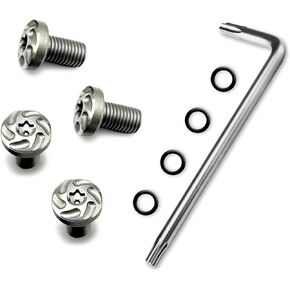 1911 Grip Screws, 4 O Rings, T10 Torx Key, Fancy Silver 1911 Screws