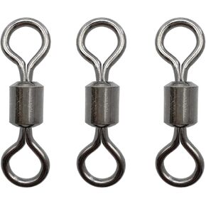 Atibin Steel Stainless Fishing Swivels Lure Line Saltwater Swivels Fishing Barrel Freshwater Saltwater Fishing Swivel Rolling
