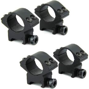 360 Tactical – Pack of Two Machine 1" Low Profile Rifle Scope Rings for Picatinny/Weaver Style Rail, T6 6061 Aluminum & Durable 2 Pieces in One Each Pack (Pack of 2)