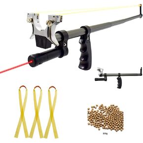 Piaoyu Slingshot, High-Precision Telescopic Slingshot, High-Power Rubber Band Slingshot and Red Laser Outdoor Hunting Catapult