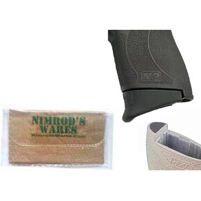 Nimrod's Wares Pearce Grip Extension + Frame Insert Compatible with Smith & Wesson M&P Shield Plus 9mm 10-Rd ONLY PG-MPPL PG-SPFI Bundle with Microfiber Cloth