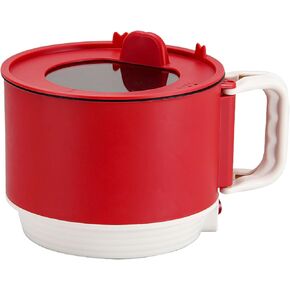 Mini Electric Cooking Pot with Foldable Handle, Quick Heating Ideal for Home Kitchen, Portable Cooking Pot for Soups, Stews, Noodles (US Plug)