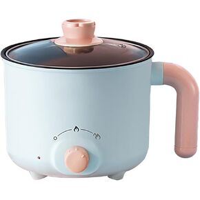 Electric Hot Pot, 1.8L Portable Mini Hot Pot Rapid Noodle Cooker Multifunction Hot Pot Auto Power Outage Protection Anti Dry Burning