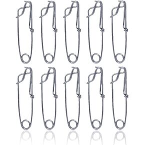 10pcs Long Line Snap Clips Stainless Steel Fishing Line Clips Trotline Clips Decoy Clips Fishing Snap Hook Terminal Tackle Baits Clip Longline Snap Clips Branch Hanger Snap Tuna Clips Fishing Clips