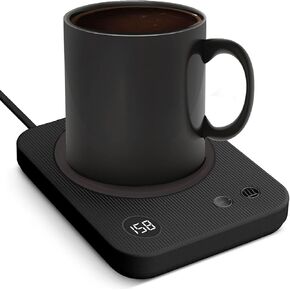 Coffee Mug Warmer, 3-Temp Settings Coffee Mug Warmer with Automatic Shut Off, Mug Warmer for Desk with Anti-Scalding Silicone, Suits for Candle, Cocoa, Tea, Valentine's Day Gifts for Women, Men