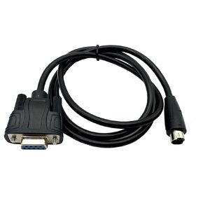 Halokny DB9 RS232 to Mini 8Pin Round Head Cable, DB9 9-Pin Female to Mini Din 8Pin Male PLC Programming Adapter Cable 3.3Ft/1M