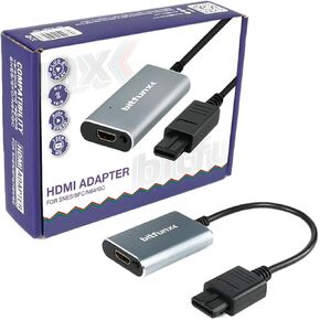 N64/NGC/SFC/SNES HDMI Adapter - Supports Auto SV & AV and 16:9/4:3 Switch, Plug & Play Video Game Adapter with No Lag, HDMI Adapter for N64/NGC/SFC/SNES Console
