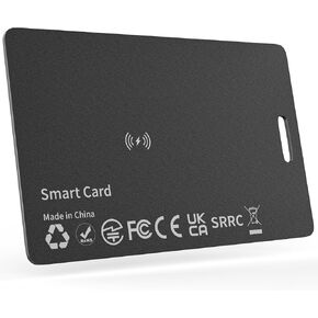 Wallet Tracker Card, Rechargeable Smart Track Card Works with Apple Find My(iOS Only), Bluetooth Tracker Card for Wallet, Luggage Case, Water Resistant (1 Pack)