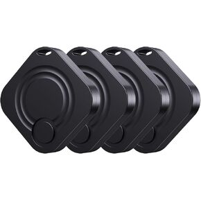 Tags-4 Pack Air Tracker, Key Finders and Item Finder Locator with Sound, Smart Tag Bluetooth Trackers Compatible with Apple Find My (iOS Only), Luggage, Key, Pet Tracker, Lightweight, Black