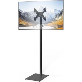 TV Stand with Mount 70" Height Adjustable Tall TV Floor Stand 360°Swivel Universal Tiltable Monitor Floor Stand for 12 to 43 inch Flat Screen Bedroom Curved TVs Display Trolley Stand