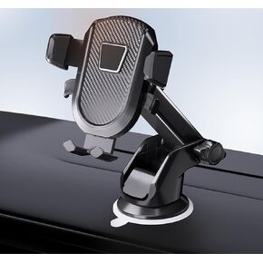 Phone Mount for Car Phone Holder Mount [Military-Grade Suction] Cell Phone Car Holder Universal Phone Stand for Car Dashboard Windshield Cell Phone Automobile Cradles Fit iPhone Android Smartphone