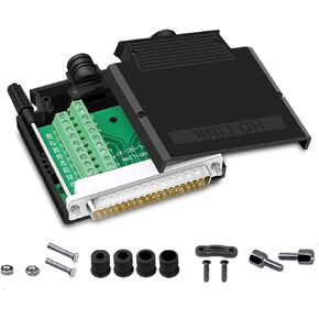 16mm Thinner RS232 DB37 Male Serial Adapter, D-SUB Serial to 37-pin Port Terminal Breakout Board Connector with Case Accessories