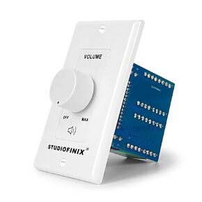 100W in Wall Volume Control Knob Matching Impedance - Home Audio Smart Speaker Stereo Controller Switch for Home Theater Indoor/Outdoor Remote Speakers