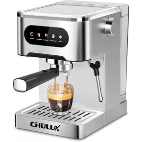 CHULUX Svvocàto Hot & Cool Espresso Machine, 20 Bar Italian Pump, Professional Coffee Machine for Home Latte Cappuccino Espresso Maker, Full Color Touch Panel