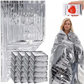 50 Pcs Emergency Mylar Thermal Blanket,fire Blanket,Gigantic Space Blanket 82 * 52 in. Marathons and Car Use