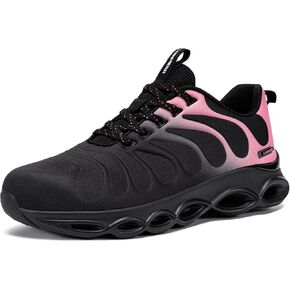 LARNMERN Steel Toe Shoes for Men Women Wide Lightweight Safety Sneakers Comfortable Safety Shoes Colorful Tennis Work Shoes