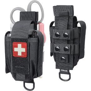 WYNEX Tourniquet Holder Pouch, Tactical TQ Belt IFAK Pouch Trauma Shears Holder Tourniquet Holster Universal EMT Medical MOLLE Attachment for Duty Belt Vest Carrier Accessories