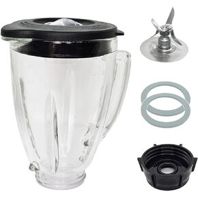 6 Cup Blender Glass Jar with Blade, Blender Replacement Parts for Aspas Para Licuadora Oster Osterizer (NOT fit Pro, Master or Versa models)