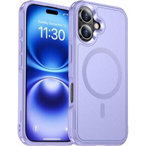 Temdan Designed for iPhone 16 Case Magnetic,[Compatible with Magsafe][Military Grade Drop Protection] Dropproof Heavy Duty Tough Rugged Shockproof Phone Case for iPhone 16 (6.1")-Purple