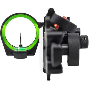 REDLINE Single Pin Right Handed Bow Sight, .019 Fiber Pin with 1st 2nd & 3rd Axis Adjustments, Mathews Bridge-Lock Compatible Dovetail, RL-2 DTM