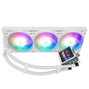 Thermalright FW360 Ultra ARGB White CPU Water Cooler with 3 PWM Fans with 2000RPM,IPS LCD Screen with 480x480 Resolution,Liquid CPU Cooler for AM5;Intel LGA1700/1851,2.88-inch LCD Display