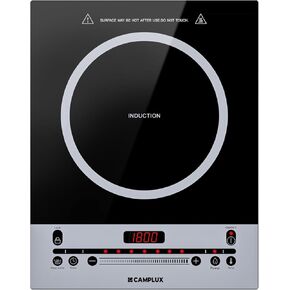 CAMPLUX RV Induction Cooktop 2 Burners 1800W, Electric Cooktop 120V Plug in, Portable Induction Stove with Sensor Touch, Timer, Safety Lock, Countertop/Built-in for RV, Mini Kitchen or Apartments