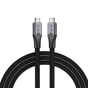 MMOBIEL 80Gbps for Thunderbolt 5 Cable Braided USB-C to USB-C Monitor Video Display Cable 3.3ft – 120Gbps Bandwidth Boost, 240W Charging for iPhone 16/15, Thunderbolt 4/3, USB4, USB-C – Black