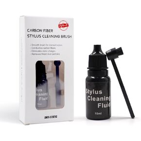 sdroceRyaM Turntable Stylus Cleaning Brush Kit Anti Static Carbon Fiber Stylus Brush and 10ml Needle Cleaning Fluid, Style A