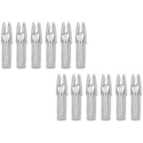 Carbon Express TCX Nock, Size .203 (Fits PileDrive Pass Thru Extreme 250 & 350), 12-Pack, Clear