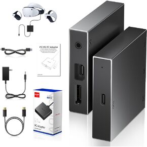 PSVR2 PC Adapter Accessories Kit PS VR2 PC Adapter Power Adapter DP Cable and Adapter Connection Kit - Expand Your PS VR2 Game Library with Enhanced Compatibility for Immersive VR Gaming Experience