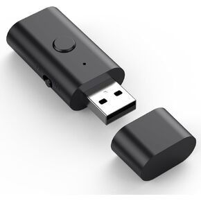 5.3 transceiver 2-in-1 USB Adapter, USB Bluetooth Adapter, 3.5mm Aux Wireless USB Adapter, Low Latency, Built in Mic, Music Streaming, Handsfree Calls,Power by USB for PC Home/Car Sound System