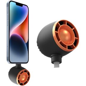 Portable mini fan, mobile phone fan, directly connected to mobile phone, no charging required, compatible with iPhone/Android models and other devices (ios plug)