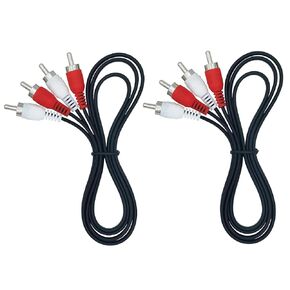 RCA Stereo Audio Cable, 3FT 2-RCA Male to 2-RCA Male Cable Compatible for Amplifier Speaker VHS VCR DVD 2-Pack