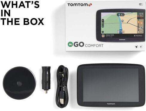 TomTom Go Comfort 5 مع WiFi ، عرض 5 بوصات ، حركة مرور وخرائط مدى الحياة ، التوجيه الذكي ، التنبؤ بالوجهة ورحلات الطرق (متجددة) in Saudi Arabia
