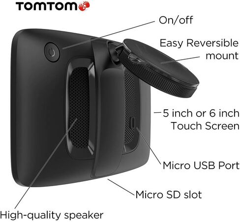 TomTom Go Comfort 5 مع WiFi ، عرض 5 بوصات ، حركة مرور وخرائط مدى الحياة ، التوجيه الذكي ، التنبؤ بالوجهة ورحلات الطرق (متجددة) in Saudi Arabia