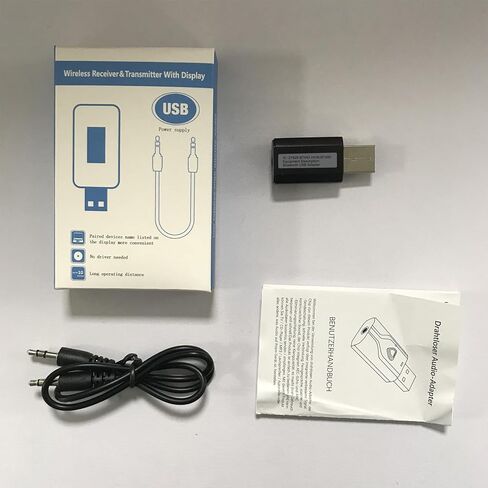 جهاز استقبال USB Bluetooth 5.0 ، محول صوت لاسلكي ميني ميني ميني ، محول بلوتوث AUX 3.5 مم لنظام مكبر الصوت/استريو مكبرات الصوت التلفزيوني ، مزود طاقة USB ، مصمم في الميكروفون للمكالمات اليدوية in Kuwait