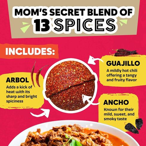 EZ Bombs Birria Bomb Seasoning, Pack of 2 – Authentic Mexican Spice Mix for Tacos, Burritos, Nachos, and Quesadillas – Made with Real Chiles, Herbs, and Spices for Quick and Flavorful Meals in Saudi Arabia