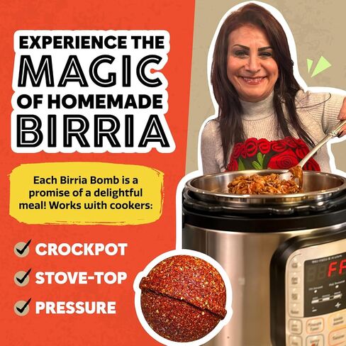 EZ Bombs Birria Bomb Seasoning, Pack of 2 – Authentic Mexican Spice Mix for Tacos, Burritos, Nachos, and Quesadillas – Made with Real Chiles, Herbs, and Spices for Quick and Flavorful Meals in Saudi Arabia