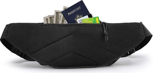 Tactical Fanny Pack Gun Holster for Men, Adjustable Waist Bag Zippered Pockets, Everyday Hip Pouch for Workout Travel Outdoor Running Hunting (Black) in Kuwait