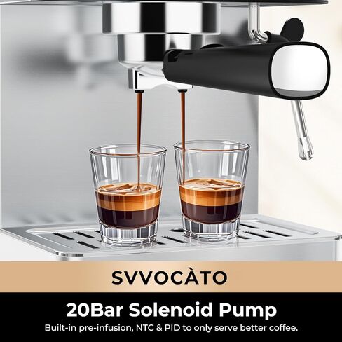 آلة Chulux Espresso ، 20 بار ماكينة القهوة الأوتوماتيكية للمنزل Latte Cappuccino Espresso Maker ، Cool Brew in Kuwait