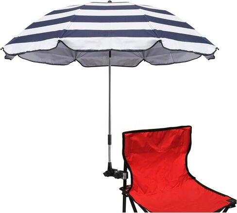 Chair Umbrella with Clamp,46 inches UPF 50+ Clip on Parasol for Patio,Beach Chairs,Strollers,Wheelchairs,Golf Carts in Kuwait