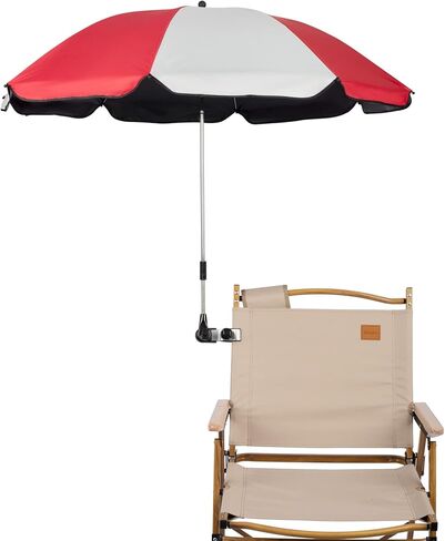Chair Umbrella with Clamp,46 inches UPF 50+ Clip on Parasol for Patio,Beach Chairs,Strollers,Wheelchairs,Golf Carts in Kuwait