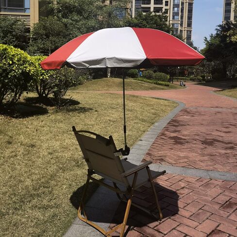 Chair Umbrella with Clamp,46 inches UPF 50+ Clip on Parasol for Patio,Beach Chairs,Strollers,Wheelchairs,Golf Carts in Kuwait