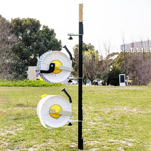 4 حزمة T-Post قوس التثبيت ، الأسلاك الكهربائية مخزن الأسلاك حامل السلك كرة مسمار الإكسسوارات ، وتراجع بكرة سلك التمديد أداة ثابتة ، لكرات الأسلاك المعلقة على الأزرار in Kuwait