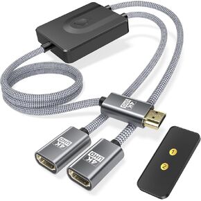 Elebase HDMI Switch 2 in 1 Out مع التحكم عن بعد 3.3 قدم (وليس الخائن) ، 4K@60Hz كابل HDMI Switcher ، ذكور HDMI إلى سلك أنثى HDMI مزدوج لـ PS5 PS4 ، Xbox ، الكمبيوتر ، الكمبيوتر المحمول ، Firestick ، ​​TV ، جهاز العرض in Kuwait