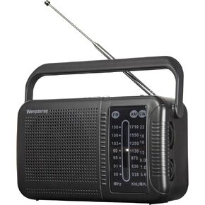 Shortwave AM FM Radio, Retro Receiver Bluetooth Speaker Great Reception, Support TF Card/USB Play, Large Dial Battery Powered Easy to Use for Friend Seniors Elderly (Black)