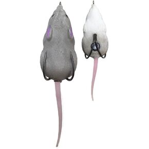 LUNKERHUNT Furenzy Mouse Topwater Lure for Bass, Trout & Pike – 2.5", 1/2 oz | AquaFur for 15% Water Retention & Realistic Action | Weedless Hook & Soft Rubber Tail for Precision Casting