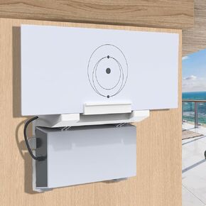 Starlink Gen 3 Mount Accessories,Starlink V3 Router Wall Mount with Starlink Power Supply Mounting Kit,Starlink Wall Holder for Gen 3 High Performance WiFi Router. White.