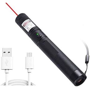Tactial Flashlight Red Focusing Bright Light Long Distance Lighting USB Cable Charging for Camping,Hiking,Hunting,Fishing